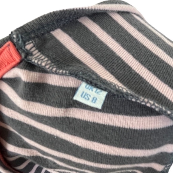 Boden Short Sleeve Scoop Neck Knit Top. Pink and Grey. Size 8. #614 - Picture 4 of 4